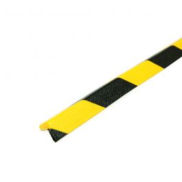Parachoques PRS para esquinas, modelo 45 - amarillo y negro - 1 metro