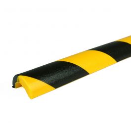 Parachoques PRS para tuberías, modelo 5 - amarillo y negro - 1 metro