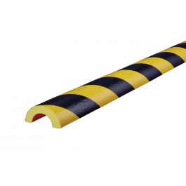 Perfil protector Knuffi para tuberías - amarillo y negro - 5 metro