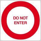 Pictograma de piso para «Do Not Enter»
