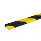 Parachoques PRS para superficies planas, modelo 44 - amarillo y negro - 1 metro