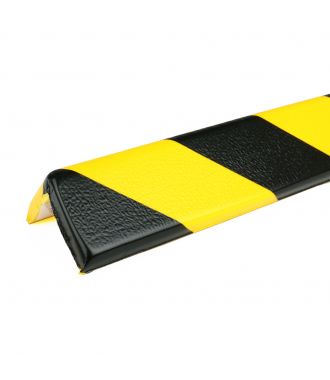 Parachoques PRS para esquinas, modelo 8 - amarillo y negro - 1 metro