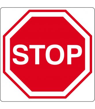 Pictograma de piso para «Stop» (Alto)