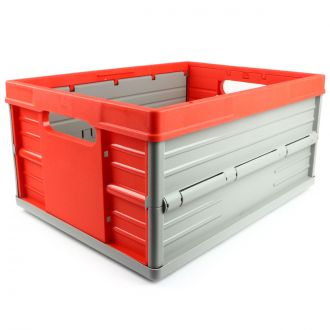 Caja plegable - 32 litros - rojo y gris